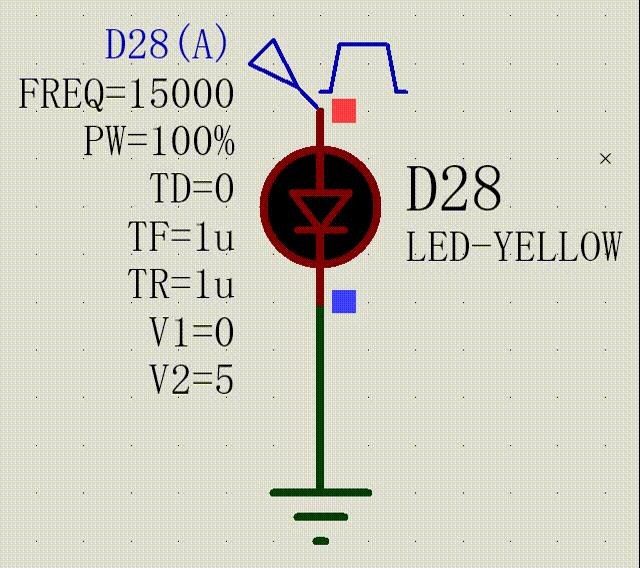 频率15kHZ，脉冲宽度100%