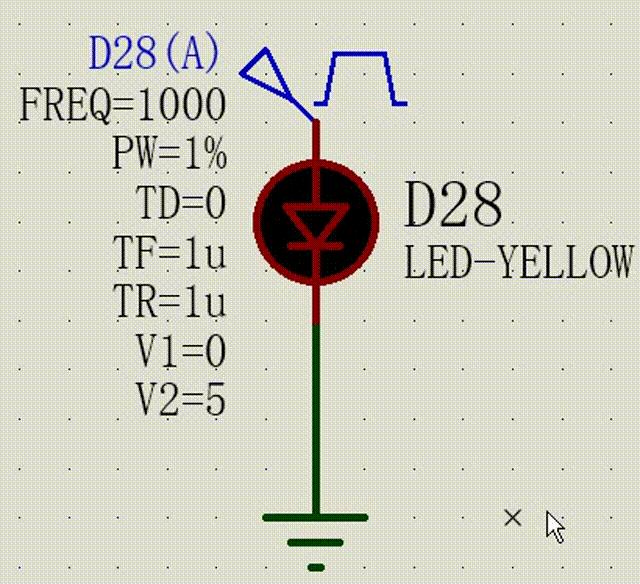 频率1kHZ，脉冲宽度1%