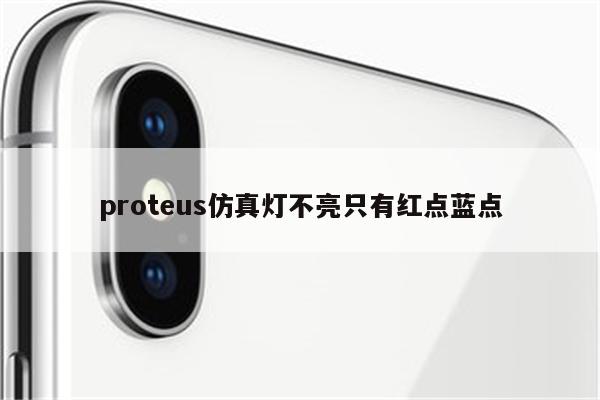 proteus仿真灯不亮只有红点蓝点