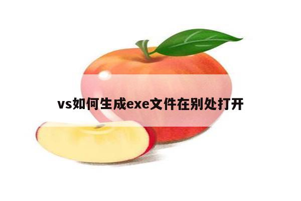 vs如何生成exe文件在别处打开