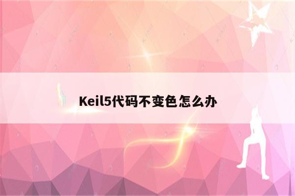 Keil5代码不变色怎么办